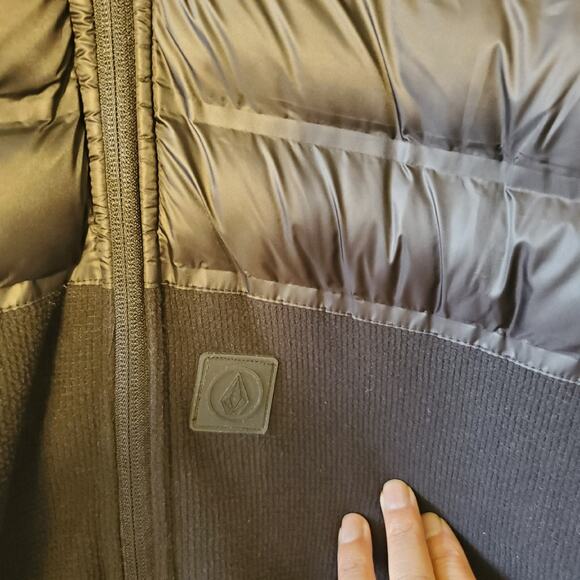 Volcom Full Zip Jacket Mens Size XL Black Fleece Lined Hooded Earth Tripper - Picture 11 of 15